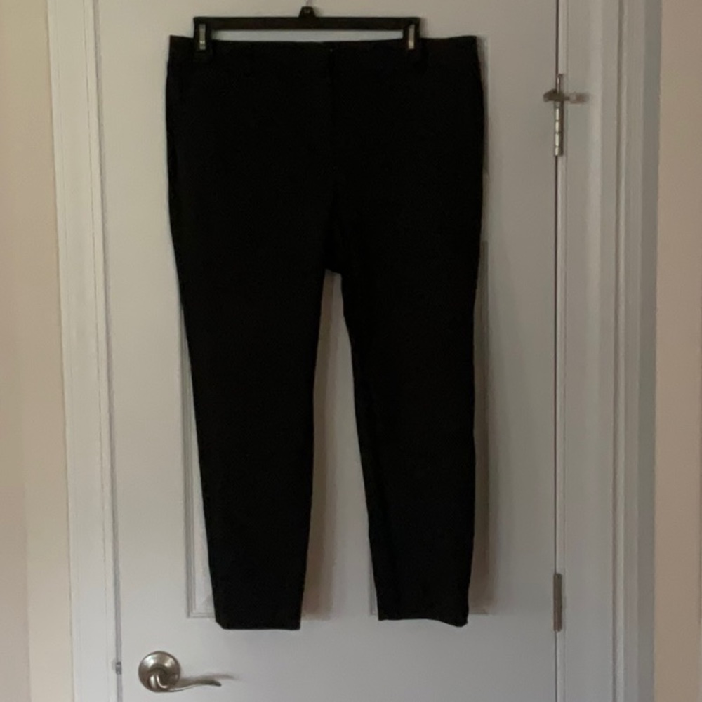 Talbots - Hampshirite Ankle Pants - black w/ white dots